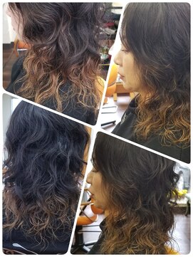 クリア 美容室 裾カラーでアクセントを♪