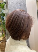 やわらかラベンダーブラウン×すっきりショート
