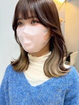 オズ 安積店(OZ)&nbsp;安積くびれレイヤーカットハイライトカラー顔周りベージュカラー