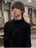ダークグレージュレイヤーマッシュウルフ