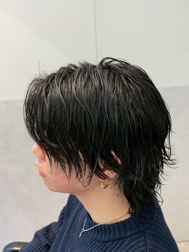 アンサー 渋谷(ANSWER) 渋谷強めシャドウパーマスパイラルパーマメンズマッシュウルフ