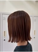 ミディアムヘア/暗めカラー/グランマッシュ/茨木