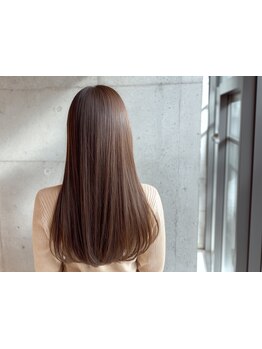 [カット+縮毛矯正+Tr￥13000～]クセやうねり対策◎ダメージが気になる人でも安心の酸性ストレートもご用意*