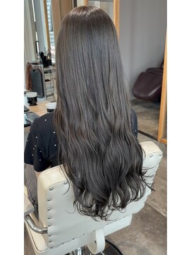 〈天六美容室〉 ブリーチなしダブルカラー　透明感グレージュ