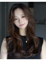 レノラ 本町(LENORA) 美髪ミディアムレイヤーカットデジタルパーマチェリーブラウン