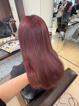 ヘア ルミナス バイ フォルテ(HAIR LUMINAS by FORTE) ワンブリーチで作るチェリーレッド