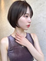 ダム(DaM)&nbsp;ナチュラルボブ前髪ありイメチェン20代30代40代ショートボブ