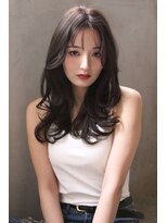 ロゼ 天理(ROSE) 【ROSE】レイヤーカット_暗髪_ダークアッシュ_韓国巻き