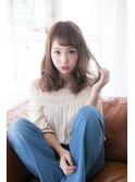 【carin 横浜】バレイヤージュノーブルロブ&厚めバング