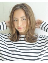 ビーチ(BEACH)&nbsp;ヘルシー外ハネロブ ミルクティーブラウン