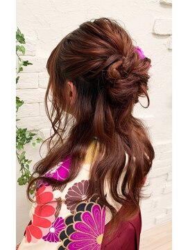 みどり美粧院 卒業式ハーフアップ