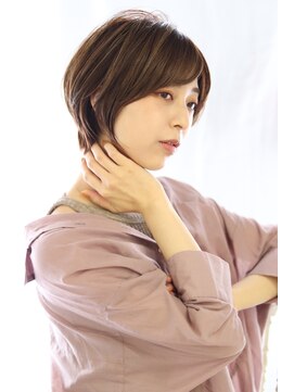 ヘアリゾート ブーケ(hair+resort bouquet) 【小顔ショート×透明感マロンベージュ】