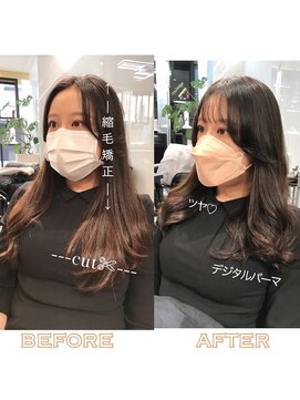 ラブクロムトーキョー オモテサンドウ(LOVECHROME OMOTESANDO) 韓国風ストカール/縮毛矯正デジタルパーマ☆髪質改善表参道