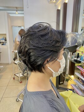 ヘアアーク(HAIR arc) くびれパーマ大人ショート#奏の杜#京成津田沼#京成大久保#本八幡