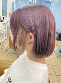 ピンクラベンダーボブ