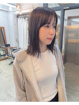 カノア(kanah) ロブ/髪質改善/アッシュブラウン/ワイドバング