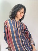 ロングスタイルにお手入れ簡単メンズパーマヘア