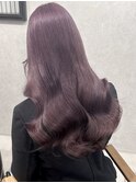 ラベンダーグレージュ/ツヤ髪スタイル