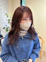 シフト(SHEEFT) 大人かわいいピンクブラウンツヤ髪ストレート愛されウェーブ小顔