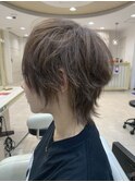 メンズライク ハンサムショート ジェンダーレスオリーブベージュ