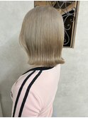 イメチェンヘアスタイルホワイトブロンド外ハネボブ美髪のススメ
