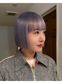 ハイトーンボブ/ペールパープル/ペールバイオレットカラー