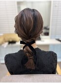 ミディアムスタイルの編み下ろし