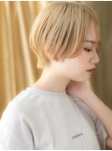 □透明感ハイトーンカラーマッシュショート406川口10代20代30代