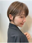 似合わせショートハイライト白髪ぼかしグレージュt82