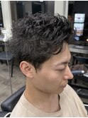 メンズスパイキーショートメンズパーマ