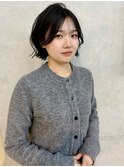切りっぱなしボブ酸性縮毛矯正ストレート顔周りレイヤー吉祥寺◎