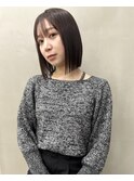 【kaN.】髪質改善ストレート×前下がり切りっぱなしボブ