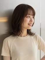 ハート 新子安店(HEART)&nbsp;着物ヘア/ダークアッシュ/ミディアムレイヤーカット/新子安