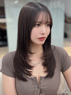 ソラ 広尾店(SORA) ミディアムレイヤー/内巻き/顔周りカット