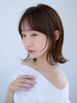 エインアンリー 表参道(AIN.ANLY.)&nbsp;くびレイヤー前髪ありグレージュボブ 外はね【AIN.表参道】川原
