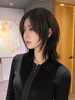 ノラギンザユー(NORA GINZA/U) ハッシュカットレイヤーカットミディアムウルフカット韓国ヘア