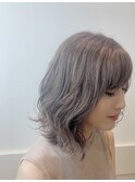 大人レイヤーボブ×オリーブベージュ