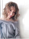髪硬い人でもゆるふわにみえる3Dカラー
