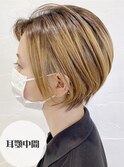 【マスクヘアでスッキリ美人】丸みショート