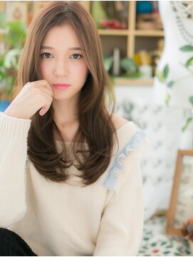 カバーヘア ブリス 上尾西口店(COVER HAIR bliss) ■オリーブアッシュ小顔ロングレイヤー106-6★上尾20代30代40代!