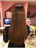 ロングの髪質改善縮毛ストレート
