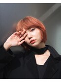 レイヤーマッシュショート×ペールオレンジ