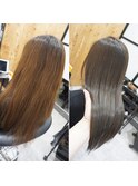 面を整えてツヤ髪・表面髪質改善ストレート＆艶カラー