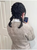 【MIO】ヘアセット×ツイン編み込み