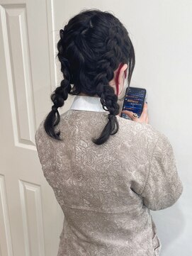 グリーン 渋谷(green) 【MIO】ヘアセット×ツイン編み込み