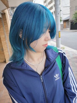 シーエスメイドバイシャチュー 京都店(CS made by SHACHU) アクアブルー×ウルフレイヤー