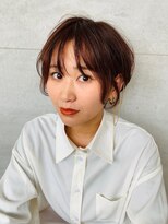 ヘアアンドアイラッシュ ココアンジェ くりえいと宗像店(Coco Ange)&nbsp;【CocoAnge宗像/担当:沖村】ハンサムショート×アプリコット