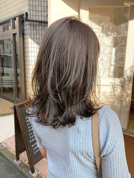 シェノン 赤羽店(CHAINON) 髪質改善ストレート縮毛矯正ミルクティーカラーミディアムヘアー