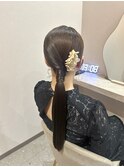 大人ヘアセット★ロング★タイトローポニーアレンジ＊
