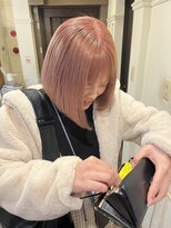 ルチア ヘア ステラ 京都店(Lucia hair stella)&nbsp;ピンクベージュ/耳かけボブ/ショート/学割U24/京都/河原町10